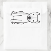 Amerikaanse pitbullterriër (bijgesneden oren) rechthoekige sticker (Tas)