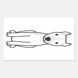 Amerikaanse pitbullterriër (bijgesneden oren) rechthoekige sticker