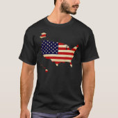 Amerikaanse plattegrond t-shirt (Voorkant)