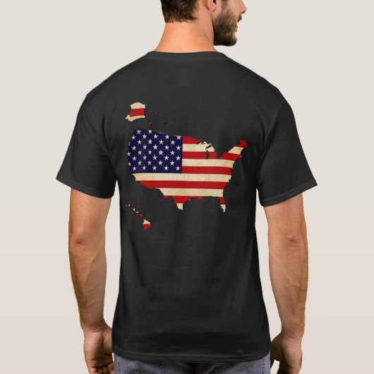 Amerikaanse plattegrond t-shirt (Achterkant)