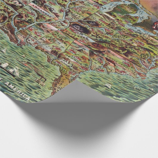  Amerikaanse plattegronden Cadeaupapier (Hoek)