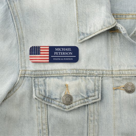  Amerikaanse politieke campagne FLAG Naamplaatje (In situ)