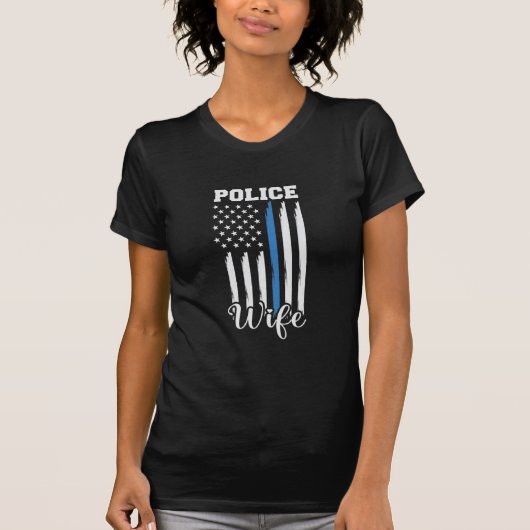 Amerikaanse politievrouw t-shirt (Voorkant)