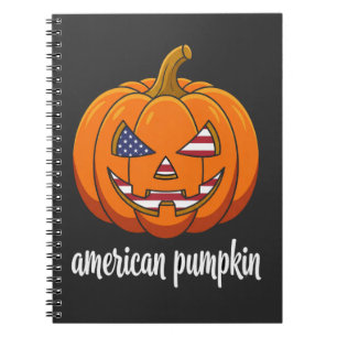 Amerikaanse Pompoen Patriottische Halloween Jack O Notitieboek