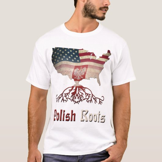 Amerikaanse Poolse Mannen T-Shirt (Voorkant)