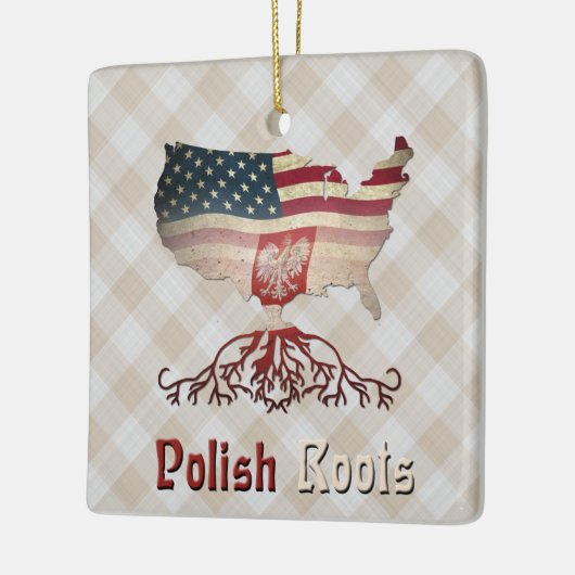 Amerikaanse Poolse wortels Keramisch Ornament (Links)