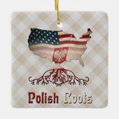 Amerikaanse Poolse wortels Keramisch Ornament (Voorkant)