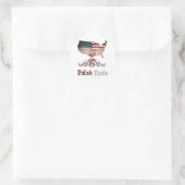 Amerikaanse Poolse wortels Ronde Sticker (Tas)