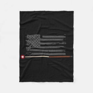 Amerikaanse poolspeler US Flag Biljart Cue Stick G Fleece Deken