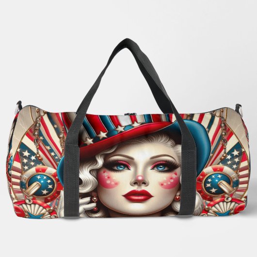 Amerikaanse Pop Art Designer Duffle Bag Plunjezak (Voorkant)