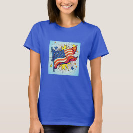 Amerikaanse Pop Art Flag T-shirt