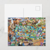 Amerikaanse Postale Collage Nationale Park Briefkaart (Voorkant / Achterkant)