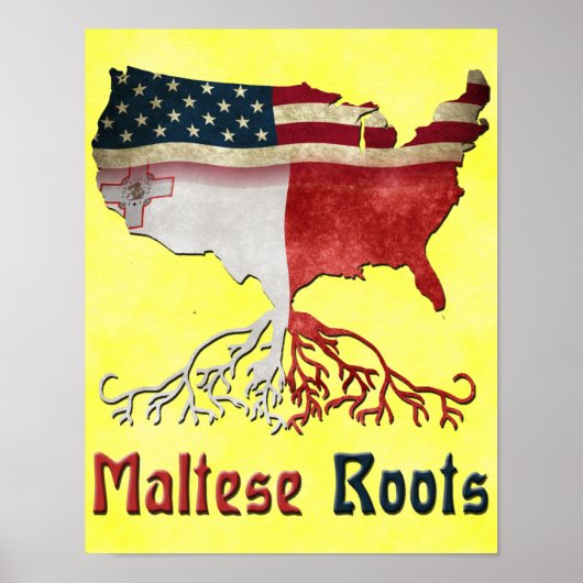 Amerikaanse Poster met maltese wortels (Voorkant)