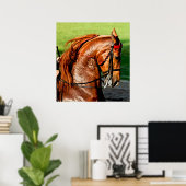 Amerikaanse Poster met saddlebred Horse Print (Thuiskantoor)