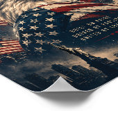 Amerikaanse Poster met Steelaarend en Patriottisch (Hoek)