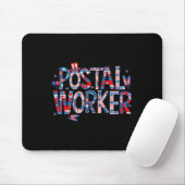 Amerikaanse Postmedewerker Usa Vlag Postbode Post Muismat (Met muis)
