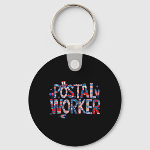 Amerikaanse postmedewerker Usa vlag postbode post  Sleutelhanger