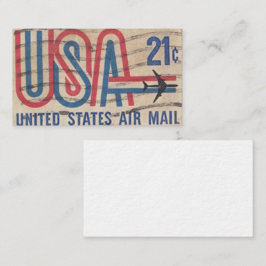 Amerikaanse postzegel notitiekaartje (Voorkant / Achterkant)