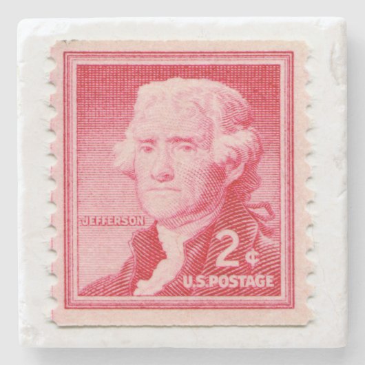 Amerikaanse Postzegel Stenen Onderzetter (Voorkant)