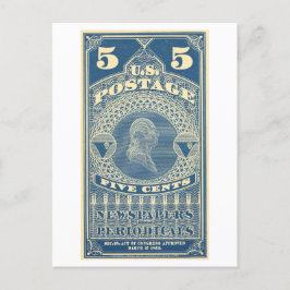 Amerikaanse postzegel voor kranten en tijdschrifte briefkaart