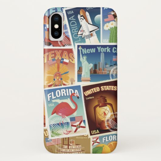 Amerikaanse postzegels Case-Mate iPhone case (Achterkant)