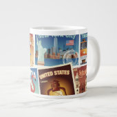 Amerikaanse postzegels grote koffiekop (Voorkant rechts)