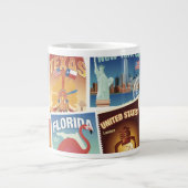 Amerikaanse postzegels grote koffiekop (Voorkant)