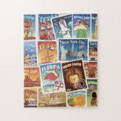 Amerikaanse postzegels legpuzzel (Verticaal)