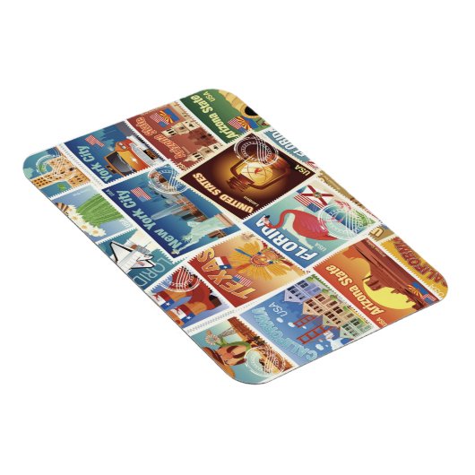 Amerikaanse postzegels magneet (Rechterzijde)