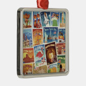 Amerikaanse postzegels metalen ornament (Rechts)