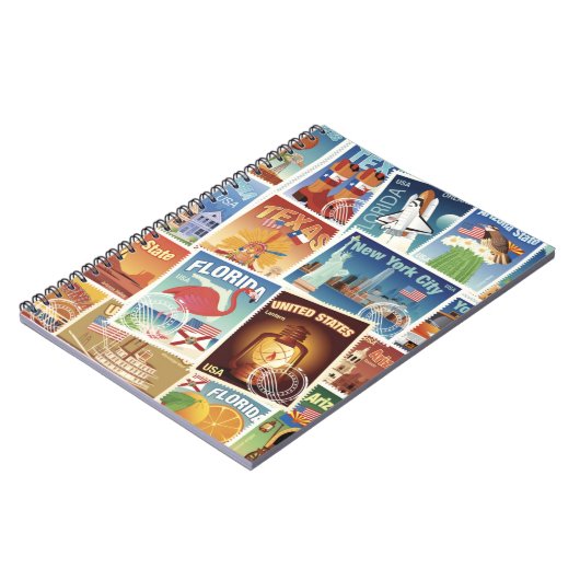 Amerikaanse postzegels notitieboek (Linkerzijde)