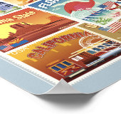 Amerikaanse postzegels poster (Hoek)