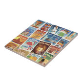 Amerikaanse postzegels tegeltje (Zijkant)