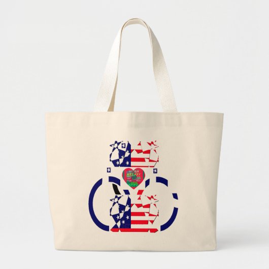 Amerikaanse prachtige, ongelooflijke tekst Lieve H Grote Tote Bag (Voorkant)