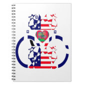 Amerikaanse prachtige, ongelooflijke tekst Lieve H Notitieboek (Voorkant)