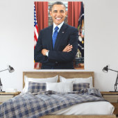 Amerikaanse President Barack Obama Canvas Afdruk (Insitu (Slaapkamer))