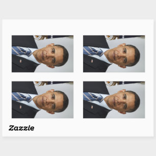 Amerikaanse president Barack Obama in het Witte Hu Rechthoekige Sticker