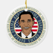 Amerikaanse President Barack Obama Keramisch Ornament (Achterkant)