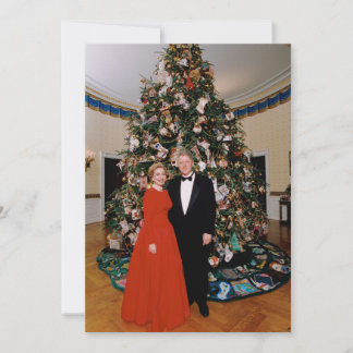 Amerikaanse president Bill Clinton kerstkaart
