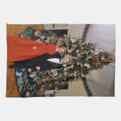 Amerikaanse president Bill Clinton kerstkaart Theedoek (Horizontaal)