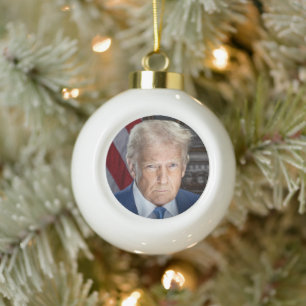 Amerikaanse president Donald Trump Boom Keramische Bal Ornament