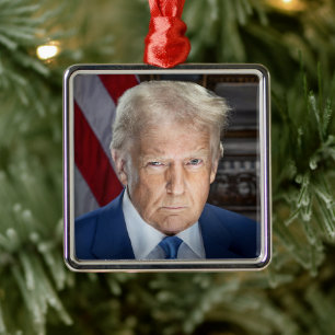 Amerikaanse president Donald Trump Kerstmis Metalen Ornament