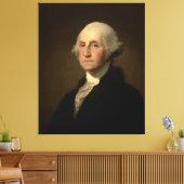 Amerikaanse president George Washington, Stuart Canvas Afdruk (Insitu (Woonkamer))