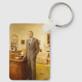Amerikaanse president James Earl Carter Oval Offic Sleutelhanger (Achterkant)