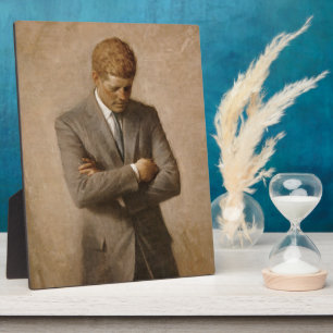 Amerikaanse president John Kennedy geschilderd por Fotoplaat