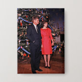Amerikaanse President John Kennedy kerstkaart Button (Voorkant)