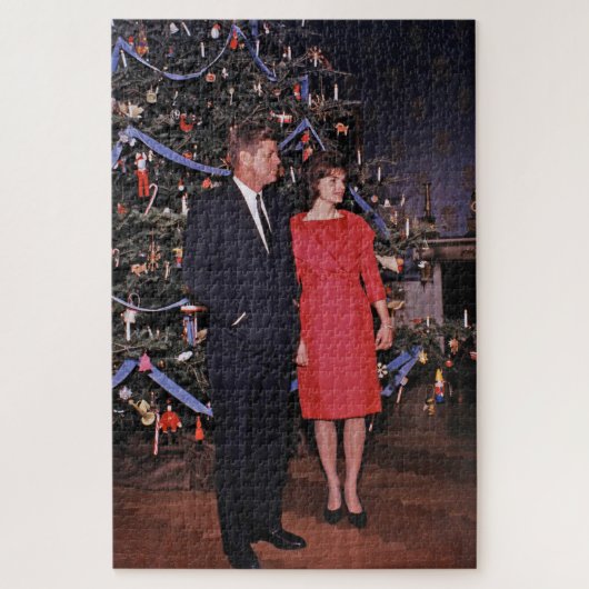 Amerikaanse President John Kennedy kerstkaart Legpuzzel (Verticaal)