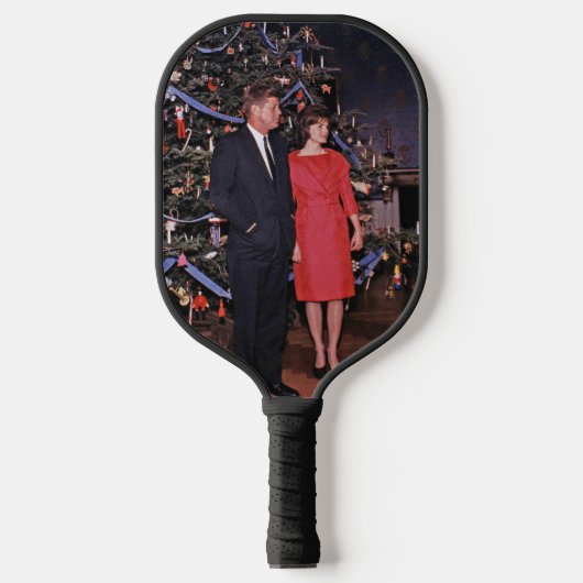 Amerikaanse President John Kennedy kerstkaart Pickleball Paddle (Voorkant)
