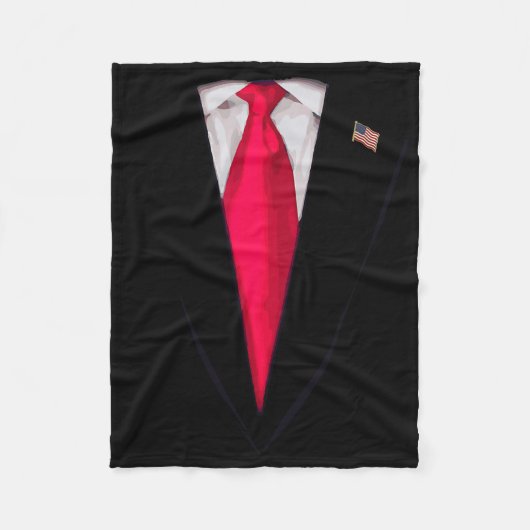 Amerikaanse president Trump pak grappig Halloween Fleece Deken (Voorkant)