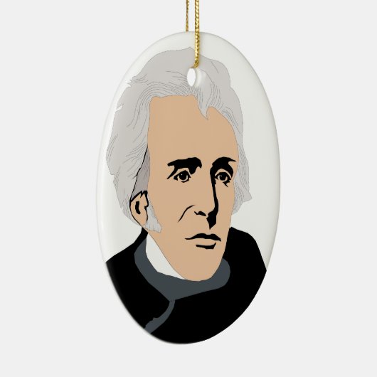 Amerikaanse Presidenten: Andrew Jackson 1829 - 183 Keramisch Ornament (Rechts)